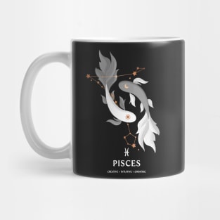 Pisces Constellation Zodiac Series - White Version Mug